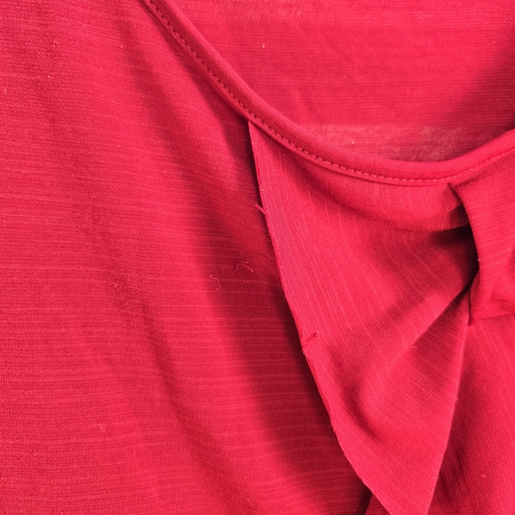 Red Ruffled Women's Top - Picture 2 of 3